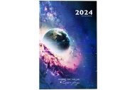 2024 Ежедневник датированный 2024 145х215 мм, А5, STAFF, ламинированная обложка, "Space", 115140 оптом