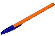Ручка шариковая STAFF Basic Orange BP-01, письмо 750 метров, СИНЯЯ, длина корпуса 14см, 1 мм, 143740 оптом