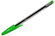 Ручка шариковая STAFF Basic Budget BP-04, ЗЕЛЕНАЯ, линия письма 0,5 мм, с штрихкодом, 143871 оптом