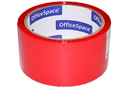 Скотч красный 48мм*40м, 45мкм, OfficeSpace,, ШК оптом