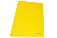 Папка-уголок жесткая BRAUBERG желтая 0, 15мм, оптом