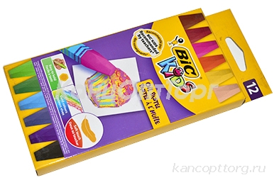    BIC "Kids Wax Crayons", 12 ,   , , 926446 