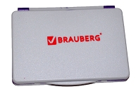Штемпельная подушка фиолетовая краска 100*80 мм (рабочая поверхность 90*50 мм), BRAUBERG, оптом