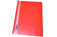 Папка-скоросшиватель пластик. OfficeSpace, А4, 120мкм, красная с прозр. верхом оптом