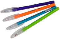 Ручка шариковая синяя, 0, 7мм, игольчатый стержень, Berlingo "Slick" корпус ассорти оптом