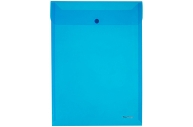 Папка-конверт на кнопке Berlingo, А4, 180мкм, вертикальная, синяя оптом