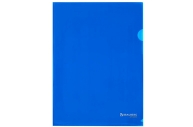 Папка-уголок А4 синяя 0, 10мм, BRAUBERG EXTRA, 271699 оптом