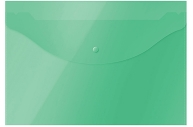 Папка-конверт на кнопке OfficeSpace А4, 120мкм, зеленая оптом