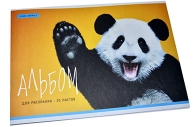 Альбом для рисования 20л., А4, на скрепке ArtSpace "Животные. Funny panda", обложка-офсет оптом