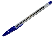Ручка шариковая эконом, цвет чернил синий, 1 мм, прозрачный корпус оптом