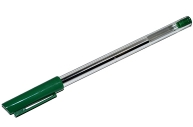 Ручка шариковая 0, 7 мм, стержень зеленый, корпус прозрачный с зеленым колпачком оптом