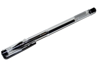 Ручка гелевая 0,5 мм, стержень чёрный, корпус прозрачный (штрихкод на штуке) оптом