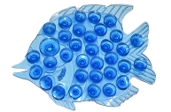 Мини-коврик для ванны «Рыбка», 11?12 см, цвет МИКС оптом