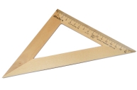 Треугольник деревянный, 45*, 18 см, со штрихкодом,  (КРАСНАЯ ЗВЕЗДА) оптом