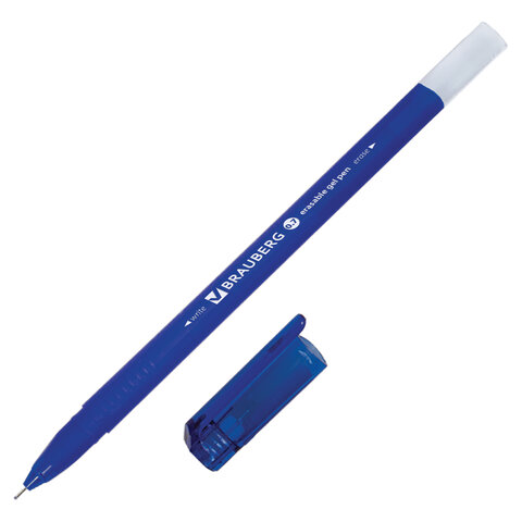 Ручка стираемая гелевая BRAUBERG DELTA, СИНЯЯ, трехгранная, узел 0,7мм, линия 0,35мм, 143952 оптом