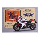 Альбом для рисования А4, 24 листа на скрепке "Спортивный мотоцикл, бумажная обложка, блок 100 г/м2 оптом