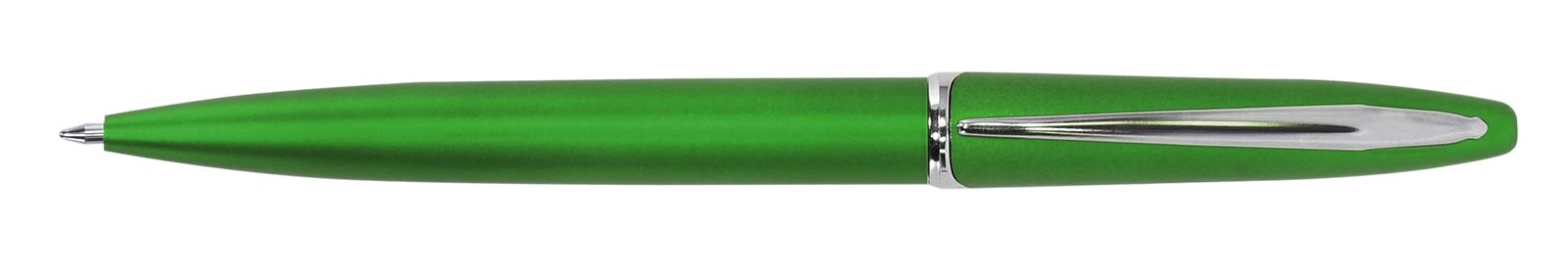 Ручка для логотипа шариковая автоматическая INFORMAT INSPIRATION 0,7 мм, синяя, зеленый корпус оптом