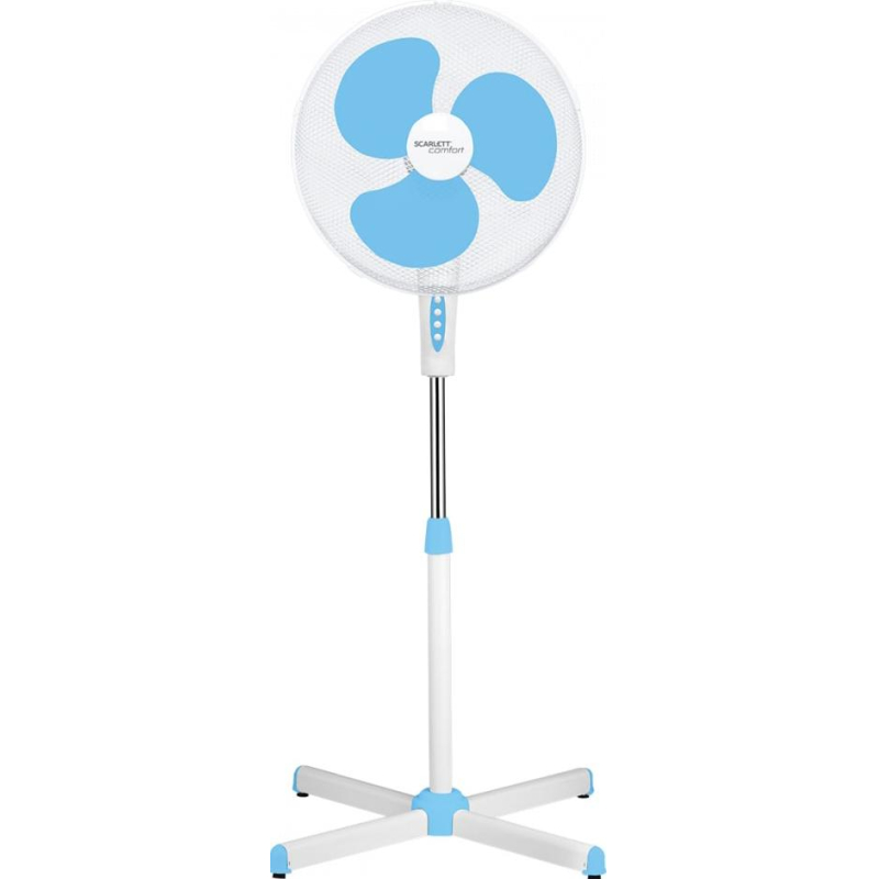 Вентилятор Scarlett SC-SF111B29, напольный, 40см, белый/голубой оптом