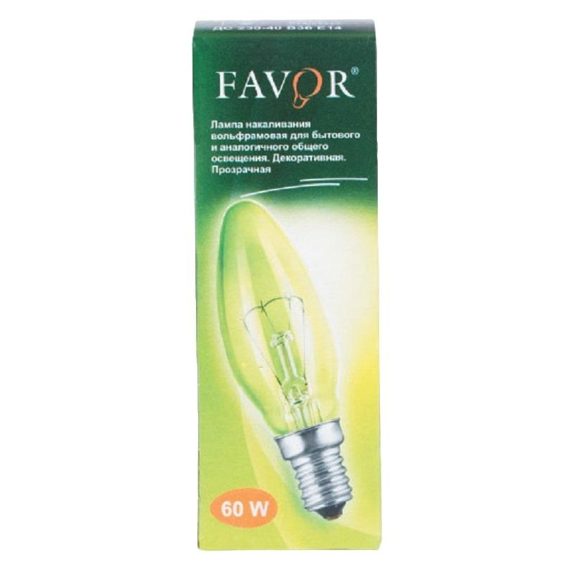 Лампа накаливания Favor ДС 230-60Вт E14 (100) 8109010 оптом
