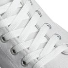 Шнурки для обуви, плоские, 8 мм, 120 см, цвет белый оптом