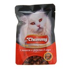 Влажный корм Chammy для кошек, лосось/форель в соусе, пауч, 85 г оптом