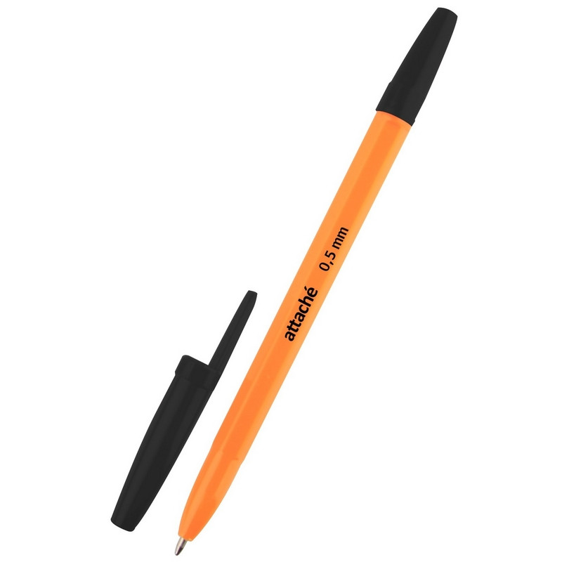 Ручка шариковая неавтоматическая Attache Economy оранж.корп. черный стерж оптом