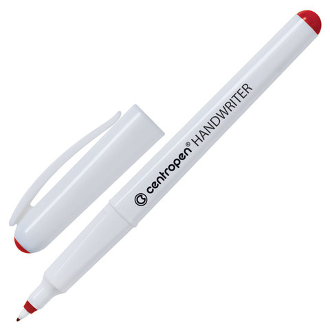 Ручка капиллярная (линер) КРАСНАЯ CENTROPEN "Handwriter", трехгранная, линия письма 0,5 мм, 4651, 2 4651 0104 оптом
