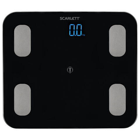 Весы напольные диагностические SCARLETT SC-BS33ED46, электронные, вес до 150 кг, Bluetooth, черные оптом
