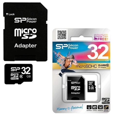   micro SDHC, 32 GB, SILICON POWER, 10 /. (class 10),  , SP032GBSTH010 
