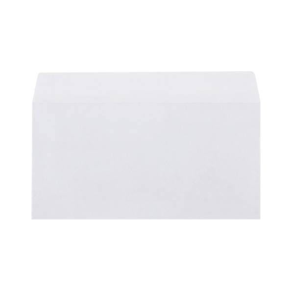 Конверт почтовый Е65 (110х220) чистый, белый, стрип, внутренняя запечатка, 80 г/м2 оптом