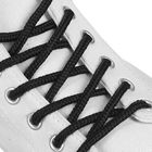 Шнурки для обуви, круглые, d = 4 мм, 90 см, пара, цвет чёрный оптом