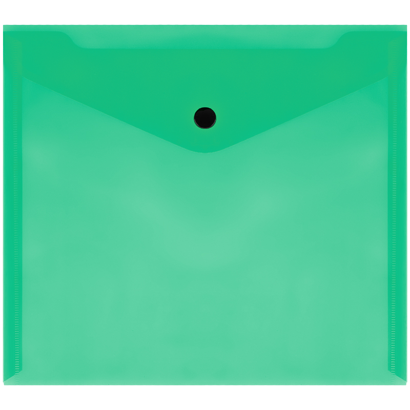 Папка-конверт на кнопке СТАММ А5+, 150мкм, пластик оптом