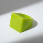 Кольцо пластик "Квадрат", цвет салатовый оптом