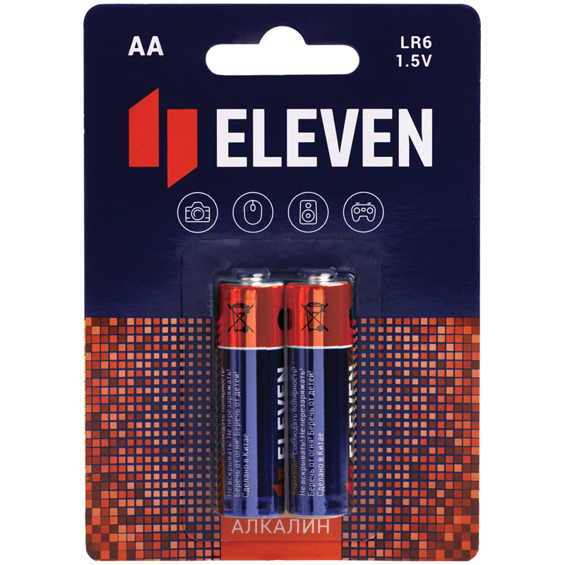 Батарейка Eleven AA (LR6) алкалиновая, BC2 оптом