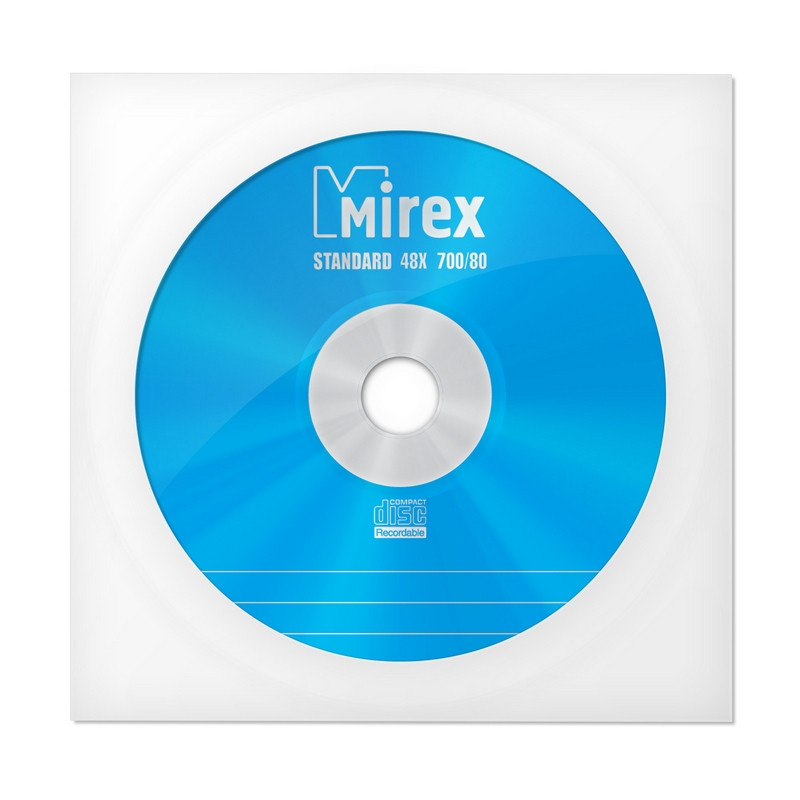 Носители информации CD-R, 48x, Mirex Standard, конверт/1, UL120051A8C оптом