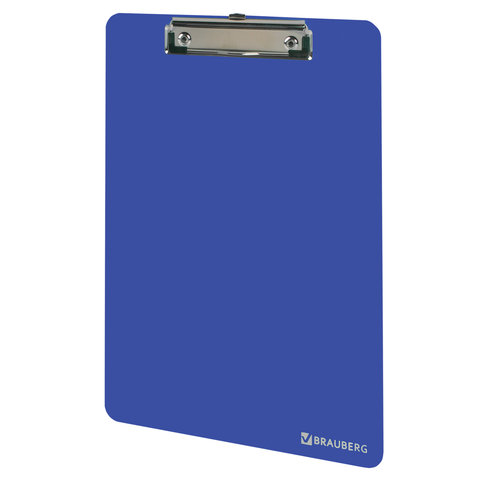 Доска-планшет BRAUBERG "SOLID" сверхпрочная с прижимом А4 (315х225 мм), пластик, 2 мм, СИНЯЯ, 226823 оптом