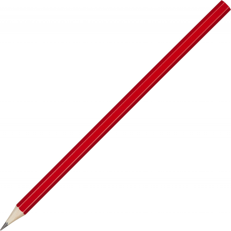 Карандаш чернографитный Attache, 177 мм шестигр, HB, красный корп. под лого оптом