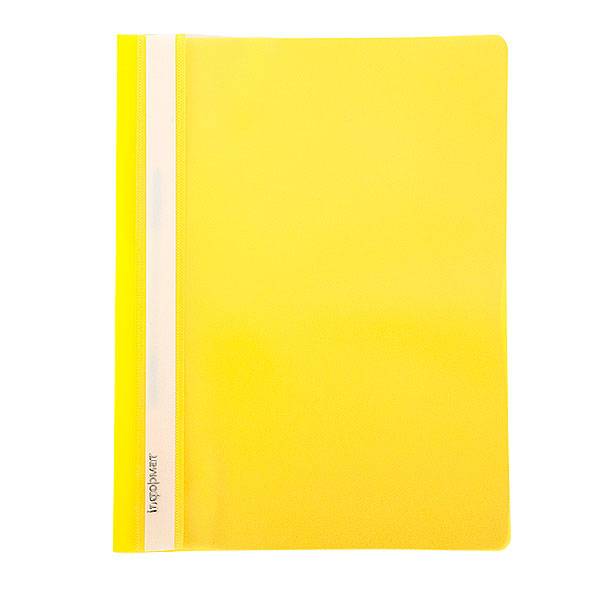 Папка-скоросшиватель INFORMAT А4, желтая, пластик 180 мкм, карман для маркировки оптом