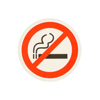 Наклейка знак "Курить запрещено", 10*10 см, цвет красный оптом
