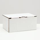 Коробка-пенал, белая, 22 х 15 х 10 см оптом