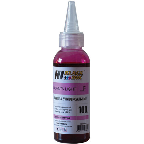 Чернила HI-BLACK для EPSON (Тип E) универсальные, светло-пурпурные, 0,1 л, водные photo, 15070103850U оптом