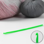 Крючок для вязания, d = 3 мм, 14 см, цвет зелёный оптом