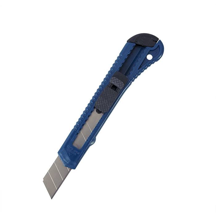 Нож канцелярский LITE 18 мм пластик фиксатор ассорти оптом
