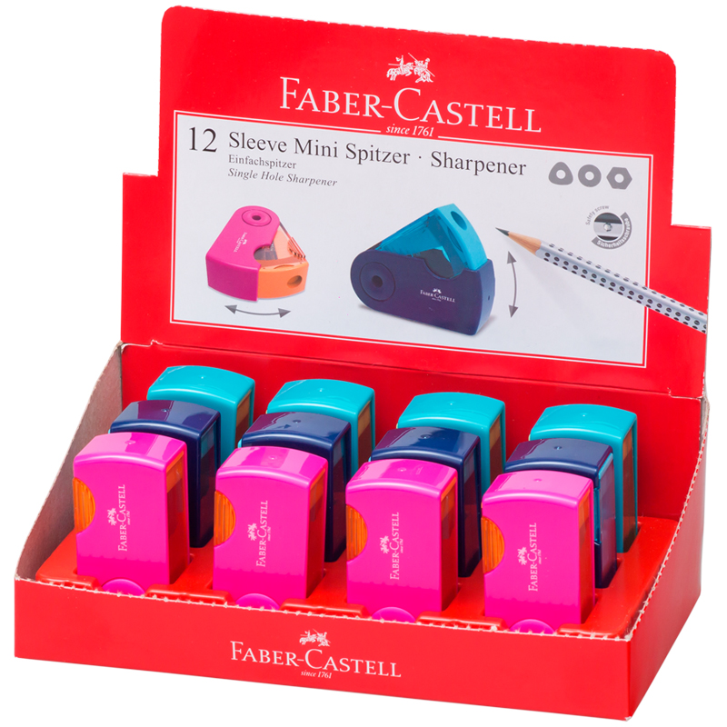 Точилка пластиковая Faber-Castell "Sleeve Mini", 1 оптом