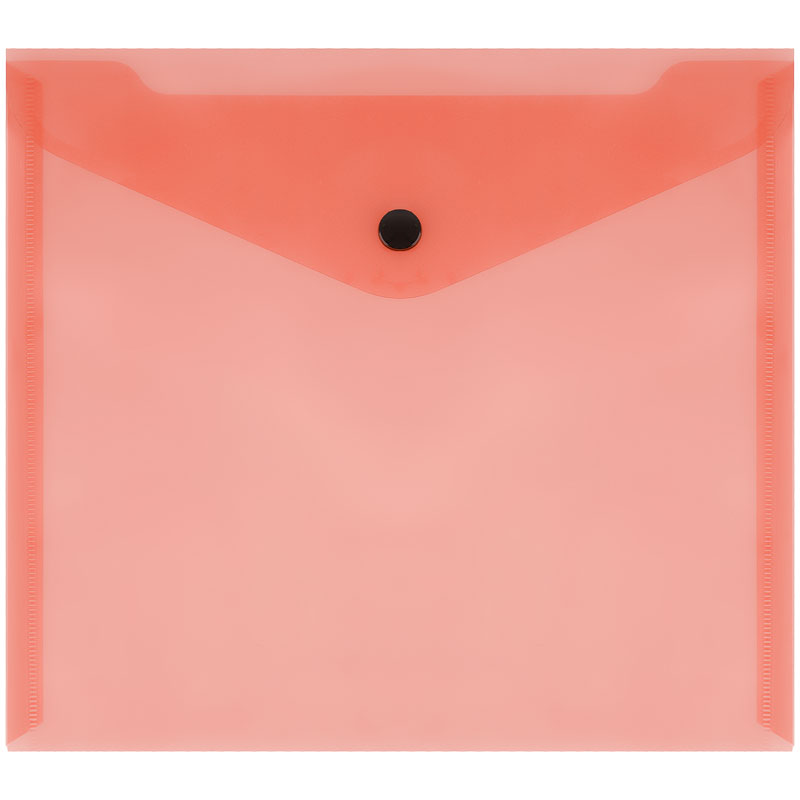 Папка-конверт на кнопке СТАММ, А5+, 150мкм, прозра оптом
