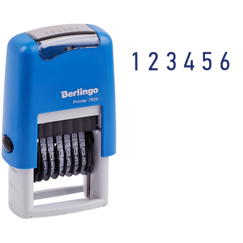 Нумератор мини автомат Berlingo "Printer 7836", 6 оптом