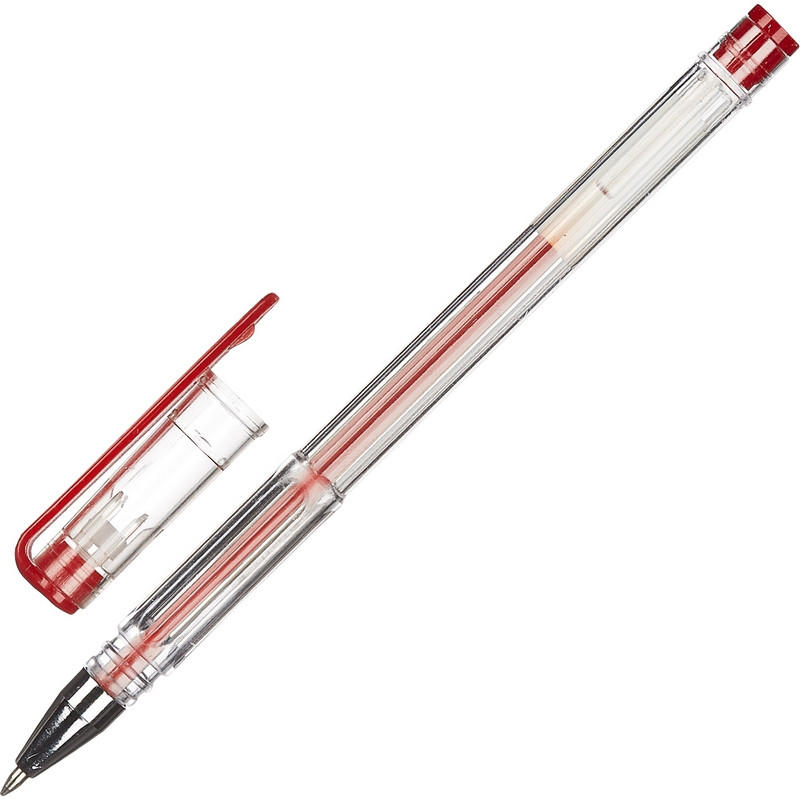 Ручка гелевая неавтоматическая Attache красный стерж., 0,5мм, без манж оптом