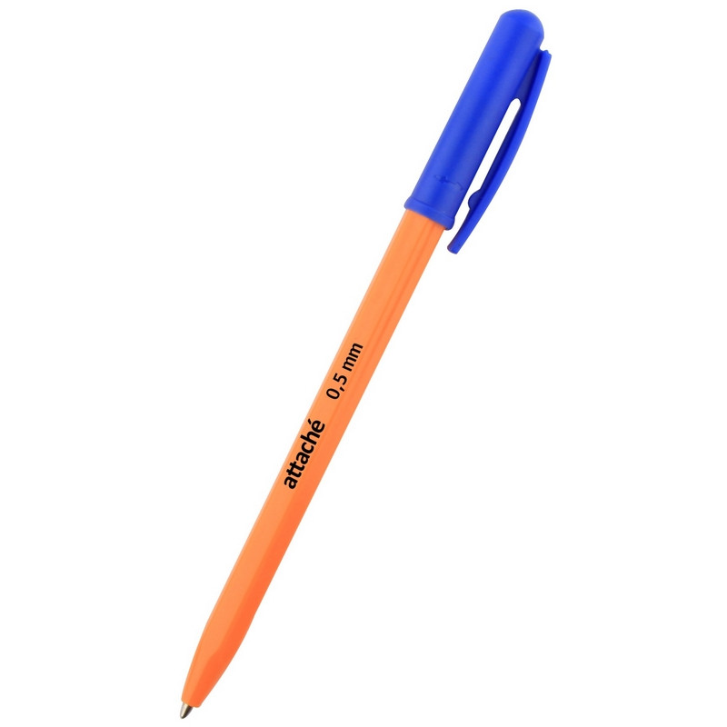 Ручка шариковая автоматическая. Attache Economy оранж.корп., синий стерж оптом