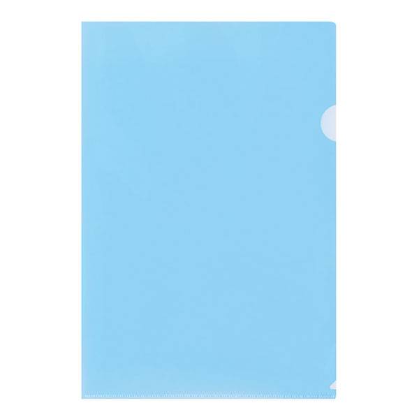 Папка-уголок INFORMAT А4, прозрачный пластик 150 мкм, синяя оптом