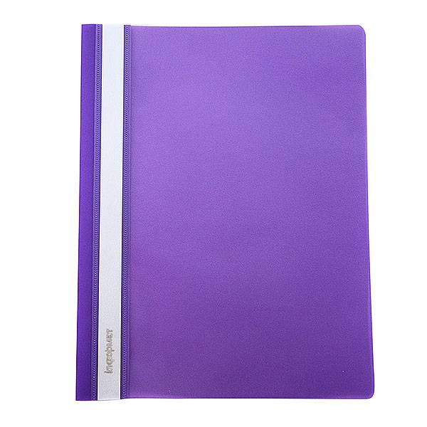 Папка-скоросшиватель INFORMAT А4, фиолетовая, пластик 180 мкм, карман для маркировки оптом